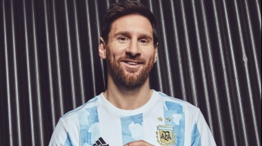 Messi, el protagonista de la nueva camiseta de la Seleccion Argentina