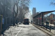 Danger en Palermo: como consecuencia de la rotura de un caño maestro, se produjo una fuerte fuga de gas en Av. Juan B. Justo y Paraguay