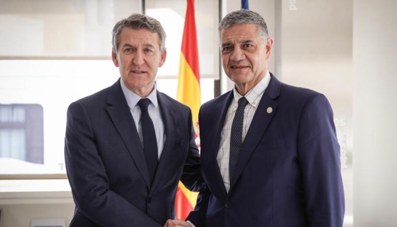 Jorge Macri se reunió, en Madrid, con el presidente del Partido Popular, Alberto Núñez Feijoó