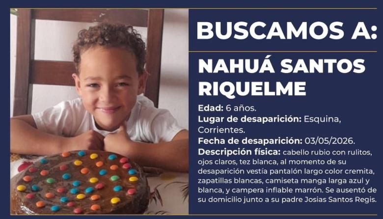 Corrientes: activan el Alerta Sofía por un nene de 6 años que desapareció junto a su padre desde el domingo pasado