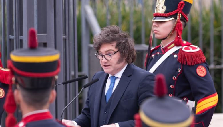 Luego de varios días, reapareció Milei en el acto homenaje a José de San Martín y leyó un discurso con autocrítica hacia su gestión, además de criticar a “enemigos internos”