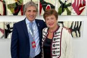 Luis Caputo se reúne con Kristalina Georgieva, para avanzar en la revisión del programa con el FMI